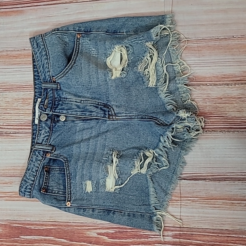 Impressions distressed denim shorts
